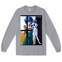 Heather Grey Neon Genesis Evangelion Rei Ayanami Long Sleeve Tee - InspiraDesign