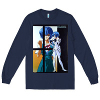 Navy Neon Genesis Evangelion Rei Ayanami Long Sleeve Tee - InspiraDesign