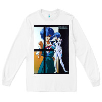 White Neon Genesis Evangelion Rei Ayanami Long Sleeve Tee - InspiraDesign