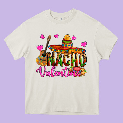 Nacho Valentine Heavy Core Tee Designed By Oliviacreatesart