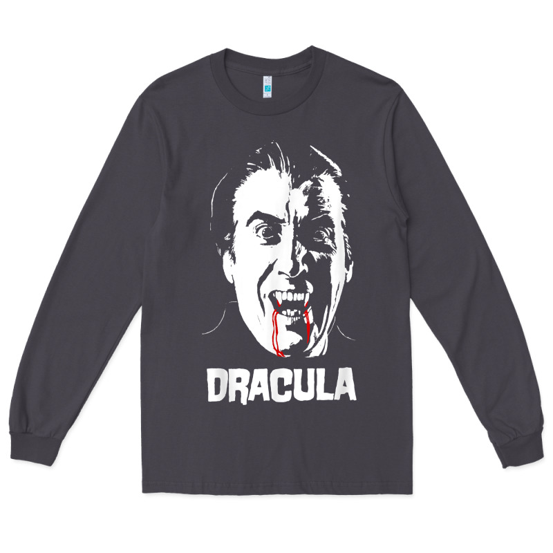 Dracula Vampire Classic Horror Flick White T Shirt Long Sleeve Tee by InspiraDesign | Teevron