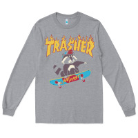 Heather Grey trasher Long Sleeve Tee - InspiraDesign
