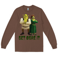 Chestnut Shrek Fiona & Shrek Get Ogre It Text Poster Long Sleeve Tee - InspiraDesign