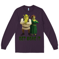 Plum Shrek Fiona & Shrek Get Ogre It Text Poster Long Sleeve Tee - InspiraDesign