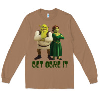 Toasted Coconut Shrek Fiona & Shrek Get Ogre It Text Poster Long Sleeve Tee - InspiraDesign