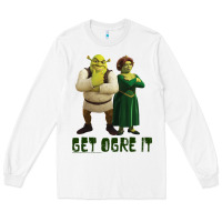 Shrek Fiona & Shrek Get Ogre It Text Poster Long Sleeve Tee | Teevron