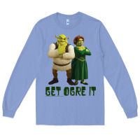 Colony Blue Shrek Fiona & Shrek Get Ogre It Text Poster Long Sleeve Tee - InspiraDesign