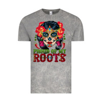Cloud Rock sugar skull woman proud of my roots Vintage Tee - BundleAndBundleShop