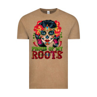Vintage Coffee sugar skull woman proud of my roots Vintage Tee - BundleAndBundleShop