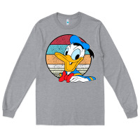 Heather Grey Donald duck funny Long Sleeve Tee - InspiraDesign