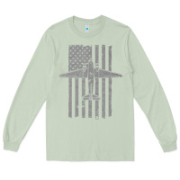Matcha C-47 Skytrain Wwii Transport Airplane Vintage Flag Long Sleeve Tee - InspiraDesign