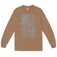 Toasted Coconut C-47 Skytrain Wwii Transport Airplane Vintage Flag Long Sleeve Tee - InspiraDesign