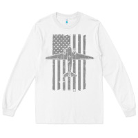 White C-47 Skytrain Wwii Transport Airplane Vintage Flag Long Sleeve Tee - InspiraDesign