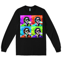 Black STEVIE WONDER! Long Sleeve Tee - InspiraDesign