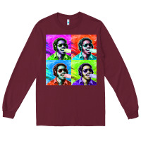 Burgundy STEVIE WONDER! Long Sleeve Tee - InspiraDesign