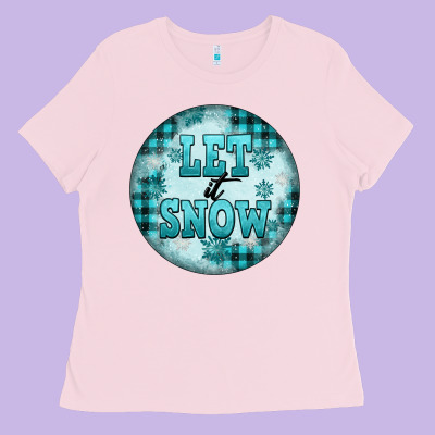 Let It Snow Ladies Tee Designed By Fadigitalartstudio
