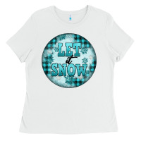 White let it snow Ladies Tee - FaDigitalArtStudio