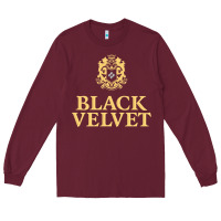 Burgundy BLACK VELVET CANADIAN WHISKY Long Sleeve Tee - InspiraDesign