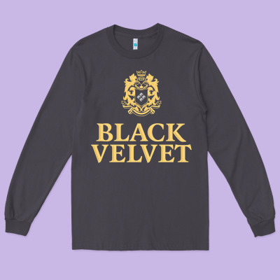 Black Velvet Canadian Whisky Long Sleeve Tee Designed By Inspiradesign