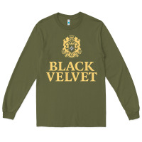 Army Green BLACK VELVET CANADIAN WHISKY Long Sleeve Tee - InspiraDesign