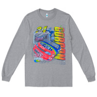 Heather Grey jeff gordon dupont vintage racing Long Sleeve Tee - InspiraDesign