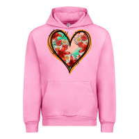 Fuchsia Pink floral orange glitter heart Urban Hoodie - Jasminsmagicworld