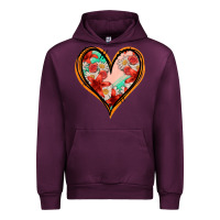 Mauve Wine floral orange glitter heart Urban Hoodie - Jasminsmagicworld
