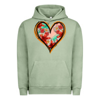 Pigment Oil Green floral orange glitter heart Urban Hoodie - Jasminsmagicworld