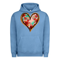 Pigment Pebble Blue floral orange glitter heart Urban Hoodie - Jasminsmagicworld
