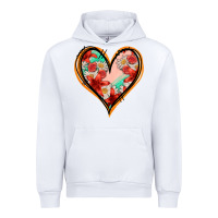 White floral orange glitter heart Urban Hoodie - Jasminsmagicworld