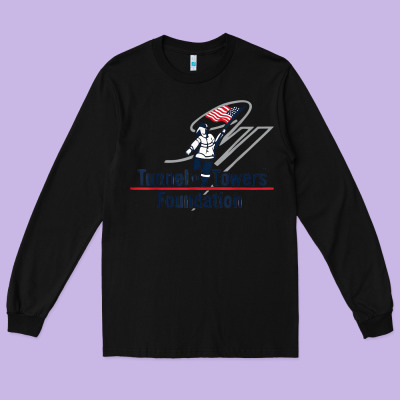 Tunnel To Towers F-oundation American Flag Usa Flag Long Sleeve Tee Designed By Inspiradesign