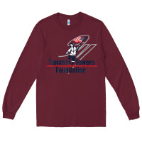 Burgundy Tunnel To Towers F-oundation American Flag USA Flag Long Sleeve Tee - InspiraDesign