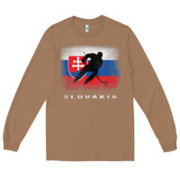 Toasted Coconut Slovakia Ice Hockey Slovak Flag Long Sleeve Tee - InspiraDesign