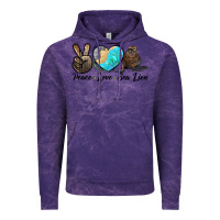 Cloud Purple Peace Love Sea Lion Vintage Hoodie - LillyAllenDesigns