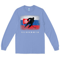 Colony Blue Slovakia Ice Hockey Slovak Flag Long Sleeve Tee - InspiraDesign