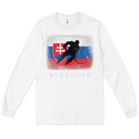 White Slovakia Ice Hockey Slovak Flag Long Sleeve Tee - InspiraDesign