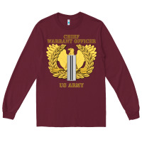 Burgundy Emblem warrant officer cw5 Long Sleeve Tee - InspiraDesign