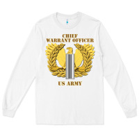 White Emblem warrant officer cw5 Long Sleeve Tee - InspiraDesign