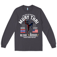 Smoke thailand american flag muay thai boxing train hard repeat t shirt Long Sleeve Tee - InspiraDesign