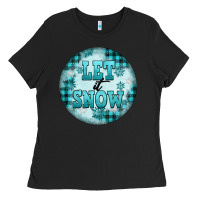 Black let it snow Ladies Tee - FaDigitalArtStudio