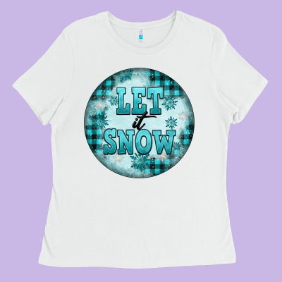 Let It Snow Ladies Tee Designed By Fadigitalartstudio