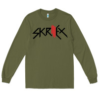 Army Green white skrillex Long Sleeve Tee - InspiraDesign