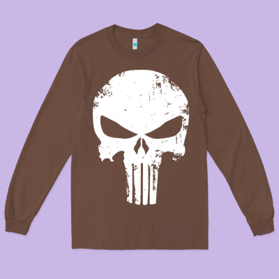 The Punisher Skull Long Sleeve Tee Designed By Inspiradesign