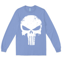 Colony Blue the punisher skull Long Sleeve Tee - InspiraDesign