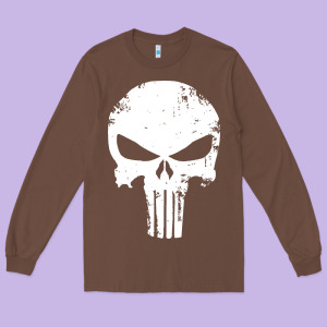 The Punisher Skull Long Sleeve Tee Designed By Inspiradesign