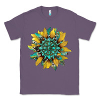 Lavender sunflower with gemstone and cowhide Classic Tee - Artiststas