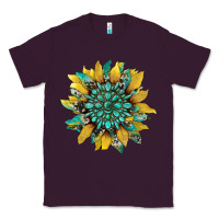 Plum sunflower with gemstone and cowhide Classic Tee - Artiststas