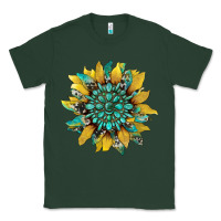 Sports Green sunflower with gemstone and cowhide Classic Tee - Artiststas