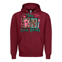Burgundy you rn good hands registered nurse Zipper Hoodie - RanaPortraitStore