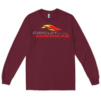 Burgundy circuit of the americas Long Sleeve Tee - InspiraDesign